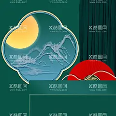绿色中国风电商展示台背景  - 源文件下载【酷图网】电商展台,电商展台背景,电商展台设计,电商产品,电商淘宝,电商天猫,电商海报,产品海报设计,C4D模型,C4D设计,三维建模,3D建模,创意3D图片,摆台,3D设计,3D作品,C4D展台,中国风展示台,展示台背景,中国风背景,中秋背景,中秋展示台,
