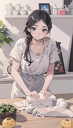 数字艺术漫画风女孩插画-众图网