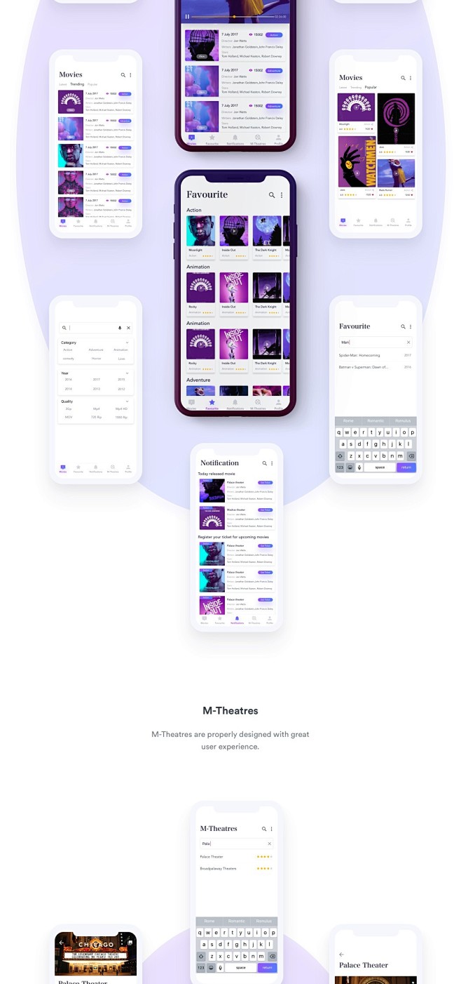 电影类应用APP UI工具包Movie ...