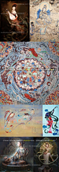 2700张敦煌飞天壁画图片 游戏CG借鉴参考临摹中国风仙女侍女壁画-淘宝网