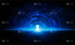 钥匙门开光技术背景高新通信理念创新背景矢量设计。