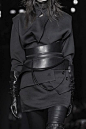 All black outfit with leather accessories; fashion details // Ann Demeulemeester F/W 2015