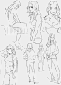 女性绘画动态参考