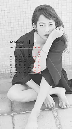 2017年1月简嫚书日历手机壁纸下载 #日历#
