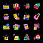 Pack of Ecommerce Flat Stickers