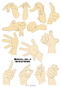 手的抓取动作参考#绘画参考# #手绘# ​​​​