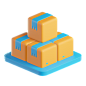Box Storage 3D Illustration