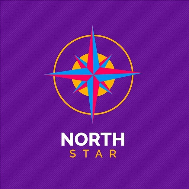 星星北极星logo标志矢量图素材