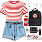 A fashion look from June 2016 featuring white crop top, high-waisted shorts and leather shoes. Browse and shop related looks.