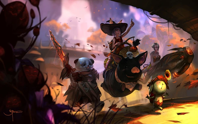 Fall Festival, Tim Guo : Tera Fan Art for the Fall Loading Screen ...
