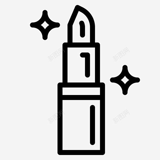 口红美容化妆图标高清素材化妆口红婚礼美容icon标识标志ui图标设计