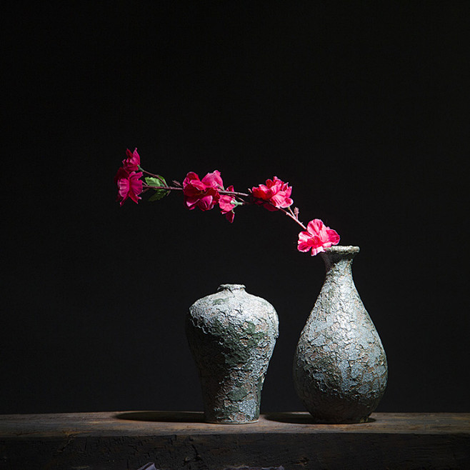 家居饰品酒柜摆件 创意陶瓷花瓶 复古欧式...
