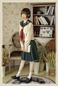 【秋羽高 意向金】深支子原创jk制服 银杏刺绣水手服 优等校供-淘宝网