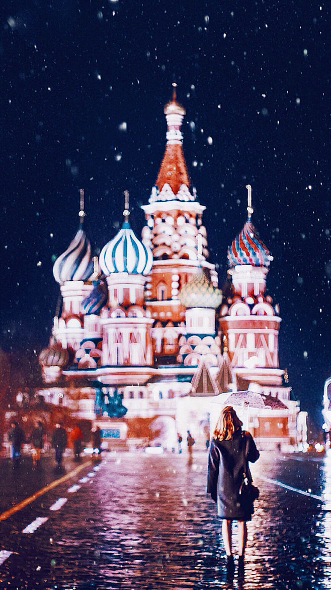 莫斯科，红场的夜