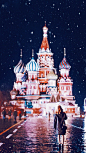 莫斯科，红场的夜