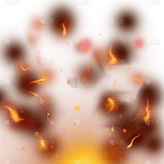 酷炫橙色燃烧火焰火苗元素8