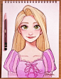 *Not my photo* Cute drawing of Rapunzel from Disney's Tangled