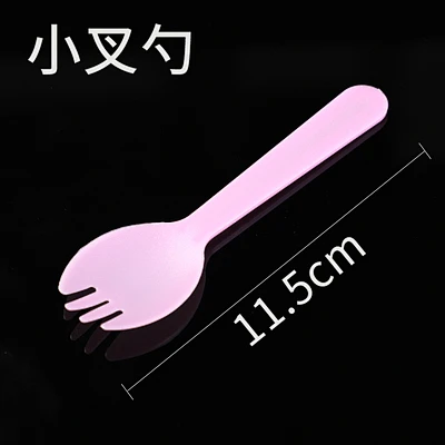 一次性塑料叉勺独立包装甜品叉勺水果叉蛋糕叉餐具外卖水果捞叉勺-淘宝网-花瓣网