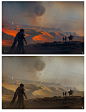 Arrakeen Vista / DUNE , Amir Zand : Here’s a Surprise drop from something I’ve worked on this year. Modiphiüs Ent / Legendary Pictures just released some “Dune” art in which gave me permission to post one of the illustrations that I created for "DUNE