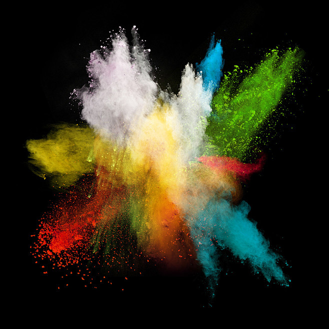 飞扬的彩色粉尘高清图片素材7p