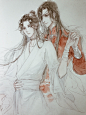 〔 天官赐福 〕五子折 绘