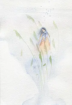 随意1-懒懒灰兔_插画,原创,人物,治愈,小清新_涂鸦王国插画