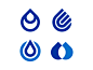 下降/水标志标记排版符号放水会标极简主义标记标识标识蓝色图标网格