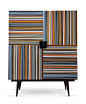 LORETTA'S INTERIOR DESIGN CABINET | This unique furniture piece plays with colors in a rare form | See more at: www.bocadolobo.com #moderncabinets #luxurycabinets