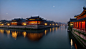 河边古建筑黄昏万家灯火3
