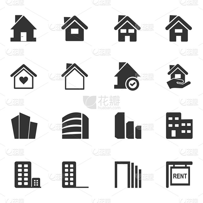 房地产,建筑业,标志,公寓,建筑外部,符号,房屋,城镇,图标集,计算机图标