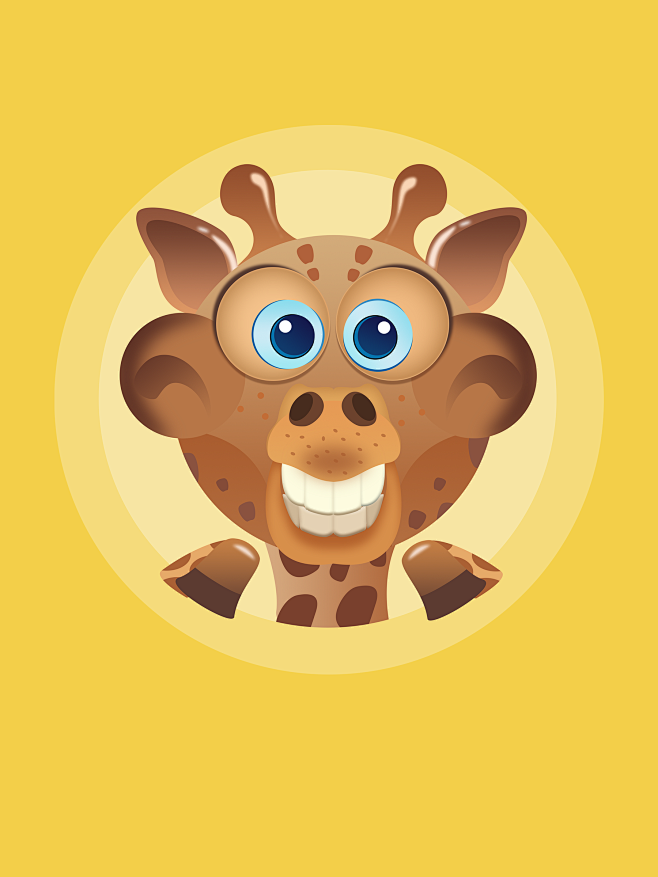 可爱长颈鹿和小仓鼠UI设计