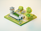 Jurassic Park Raptor Pen fanart raptor jurassicpark lowpolyart diorama low poly model isometric lowpoly render design blender illustration 3d