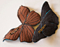 Soft Sculpture Blue Morpho Butterfly Dupioni by BlueTerracotta