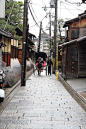 Jinrikisya in an alley, Kiyomizu, Kyoto, Japan