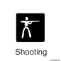 2006多哈亚运会全套46个体育图标矢量图片（Illustrator CS版本） - 体育项目图标：射击向量图13 #采集大赛#