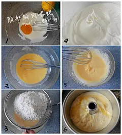 酸奶戚风蛋糕

 吃过多少甜品都不如自己动手所带来的幸福感    酸奶戚风蛋糕 --from《妙手烘焙》     材料（18cm圆模/用八寸圆模烤出来高度要矮）： 蛋黄糊：蛋黄4个，细砂糖15g，酸奶70g, 沙拉油40g，低筋面粉80g 蛋白霜：蛋白4个，细砂糖60g，柠檬汁少许   1-2. 将酸奶和色拉油混合，用手动打蛋器搅拌至完全融合。先加入15克糖搅散，再分次加入蛋黄搅打均匀 3. 加入过筛的低筋面粉，用打蛋器充分搅拌至滑润的状态。 4. 用电动打蛋器打蛋白至大的......
