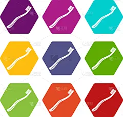 数字9,牙刷,符号,白色,分离着色,口腔卫生,健康保健,清新,概念,布置