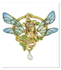 Art Nouveau Gold, Plique-a-Jour Enamel, Diamond and Pearl Pendant, France The openwork oval brooch centering a sculpted woman’s face enveloped with flowing locks of hair, her head topped by a diamond-set bandeau and accented by small leaves applied with g