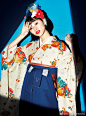 #和服##袴##二尺袖##kimono karimono#   2018 袴セット 
模特好像是邢鹿(⊙v⊙)？ ​​​​