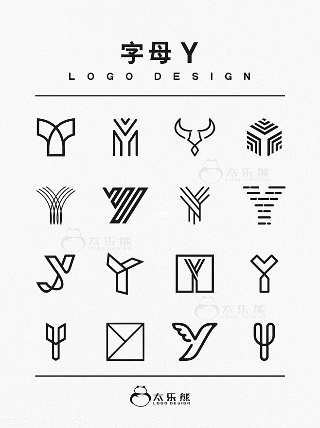 300个字母Y的logo设计（三）-花瓣网