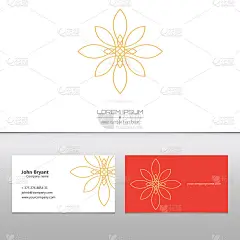 艺术插图创意名片模板。公司最小商务名片与字母。