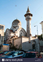 Stock Photo - The mosque with its minaret in Constanta in Romania : Download this stock image: The mosque with its minaret in Constanta in Romania - EYBH7R from Alamy's library of millions of high resolution stock photos, illustrations and vectors.