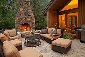 outdoor fireplace 的图...