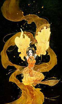 苑晴采集到古风手绘美女0