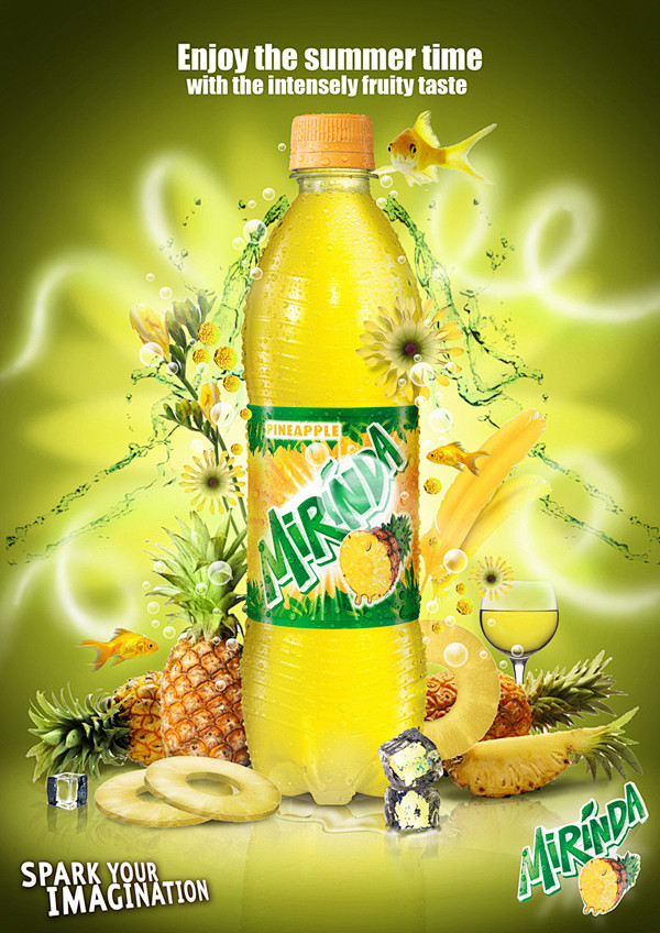广告海报-超酷的果汁饮料广告设计欣赏 #...