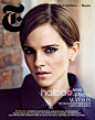 艾玛·沃特森 (Emma Watson) 佩戴海瑞·温斯顿 (Harry Winston) 耳环登上《》2012秋季时尚特刊封面