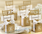 Beter Gifts® http://ShanghaiBridal.Taobao.com  #Romantic Wedding# #wedding Decor# #Party Decorations# 创意个性 金色主题婚礼喜糖盒 金婚派对TH041唯美餐桌布置