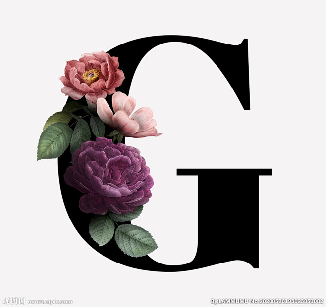 花 字母G