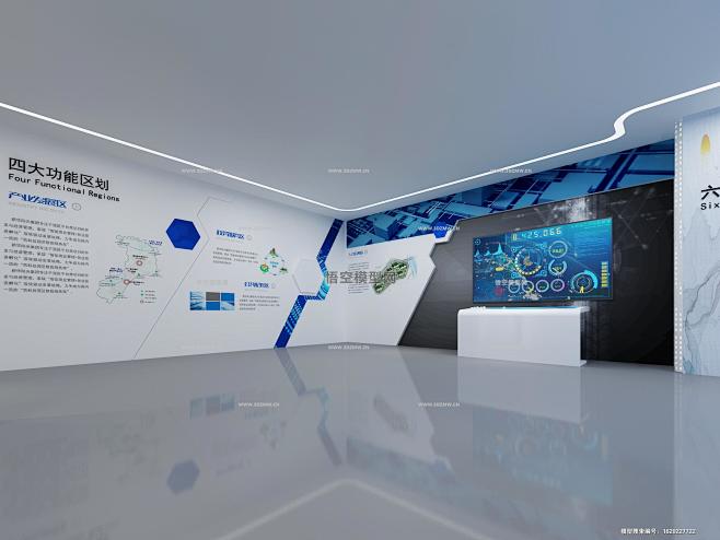 现代科技展厅,3D展模网