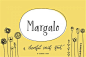 文艺范英文LOGO贺卡杂志产品包装书本封面设计字体手绘插画小元素 Margalo Font Extras